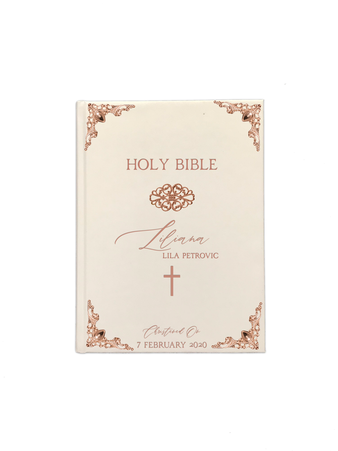 Personalised (Rose Gold) Holy Bible