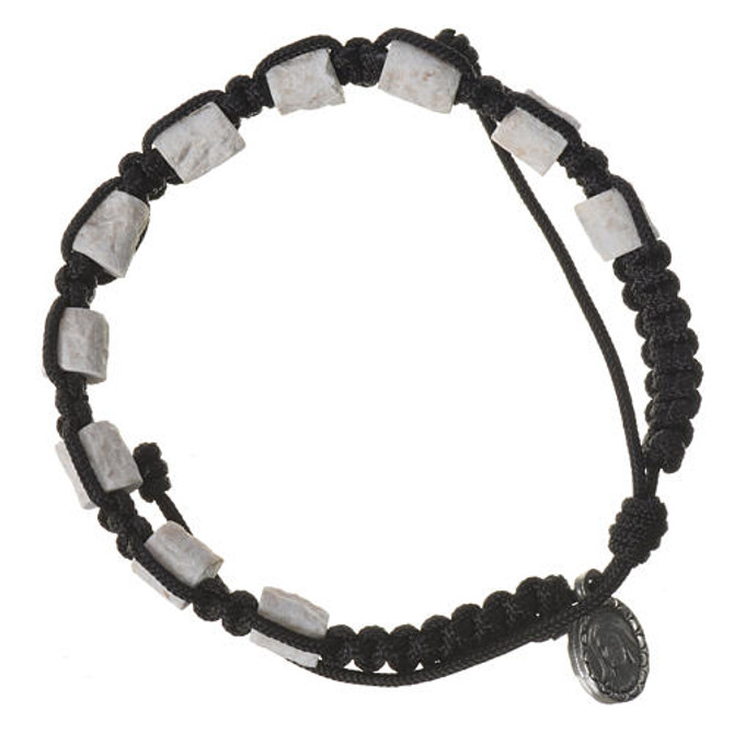 Medjugorje Stone single-decade black cord Bracelet