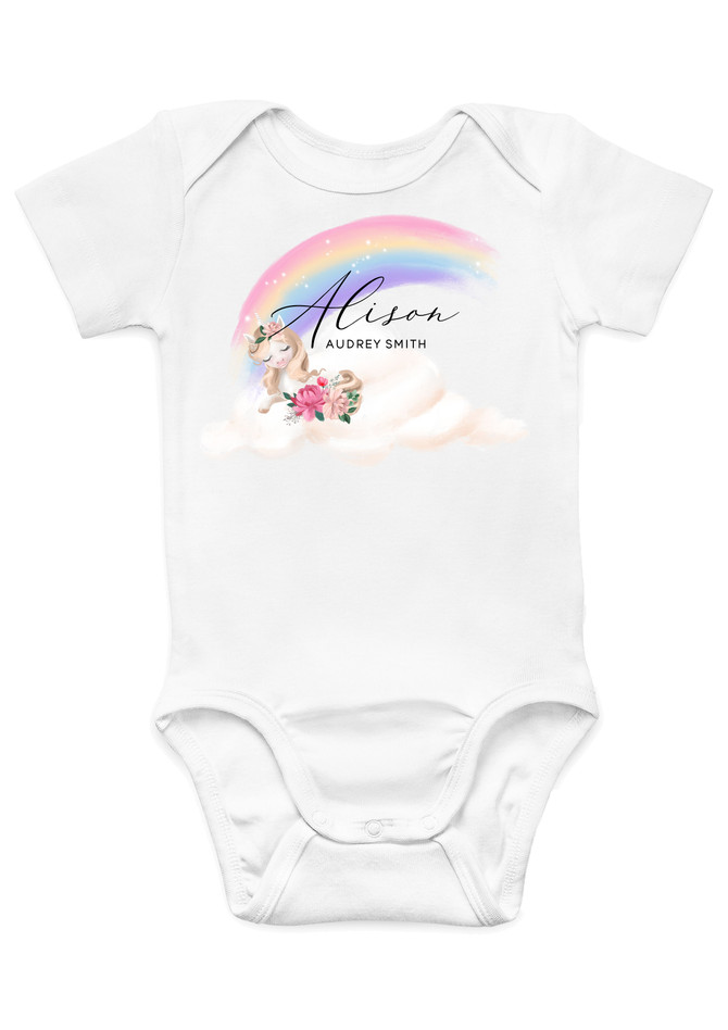 Rainbow Unicorn  - Custom Onesie