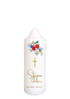 Red, white & Blue Floral Candle