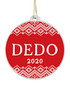 Red Knitted Dedo - Personalised Bauble