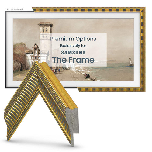 Deco TV Frames - 50" Slim Bezel for Samsung The Frame TV - Empire Gold