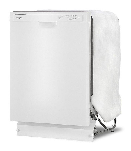 Whirlpool - 24" Front Control Built-In Dishwasher with Boost Cycle and 57 dBA - White