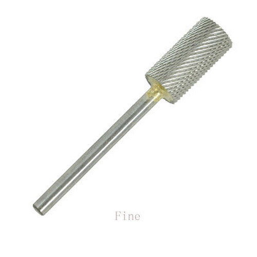 LARGE BARREL SILVER CARBIDE BIT, 3/32" TWO WAY CUT, EXTRA COARSE GRIT - ENGRAVED