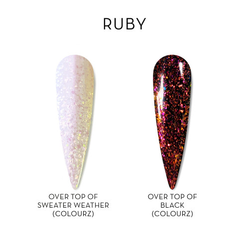 FX SHINY FLAKE TOPCOAT ~ RUBY | FX BY FUZION