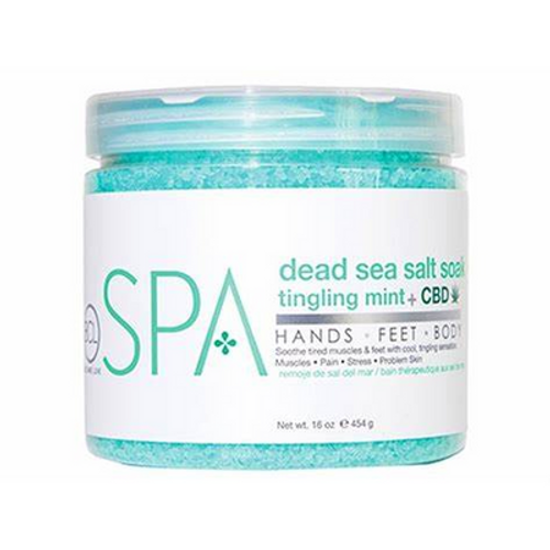 BCL Spa Salt Soak - Tingling Mint + CBD 16oz