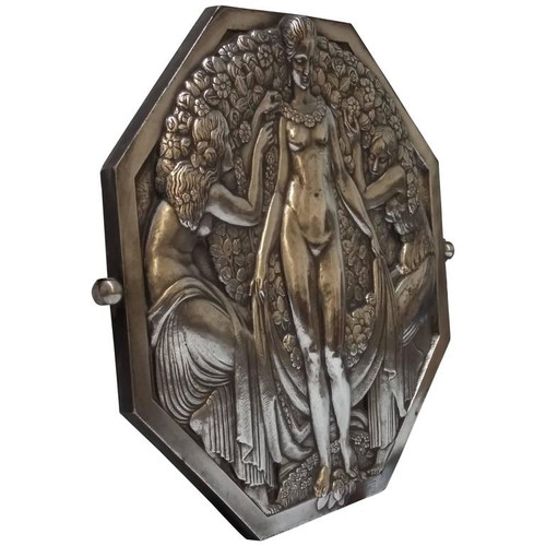 アールデコ　Pierre Turin Monnaie de Paris 1925 Pierre Turin Bronze Art Deco Exhibition Medal (Pendant