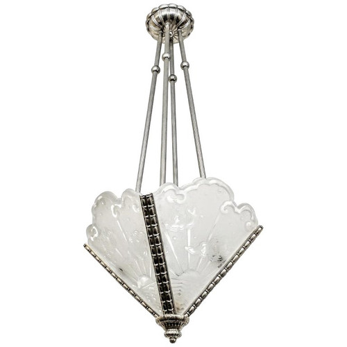 French Art Deco Chandelier signed by Muller Ferers