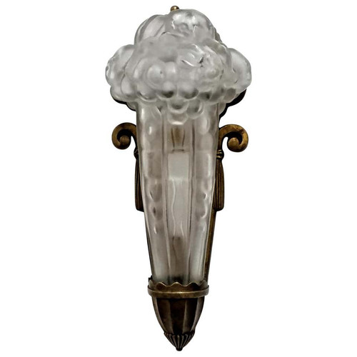 French Art Deco Genet et Michon Wall Sconce