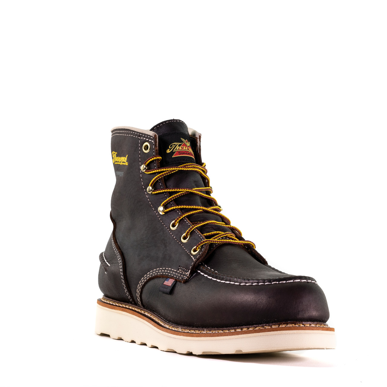 THOROGOOD 8” BRIAR PITSTOP 1957 SERIES Brown Leather Work Boots with Moc Toe Thorogood 1957 Series Waterproof 8 main image 2