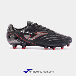 JOMA AGUILA 2301 Black Red Firm Ground Cleats JOMA AGUILA 2301 Black Red Firm Ground Cleats