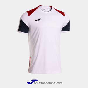 JOMA DANUBIO White Red Short Sleeve Team Jersey JOMA DANUBIO White Red Short Sleeve Team Jersey
