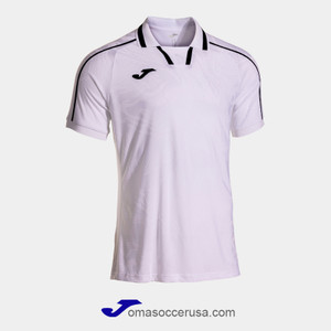 JOMA FIT ONE White Short Sleeve Polo Team Jersey JOMA FIT ONE White Short Sleeve Polo Team Jersey