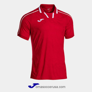 JOMA FIT ONE Red Short Sleeve Polo Team Jersey JOMA FIT ONE Red Short Sleeve Polo Team Jersey