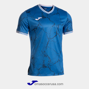 JOMA GOLD VII Royal Blue Short Sleeve Team Jersey