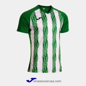 JOMA INTER V Green White Short Sleeve Team Jersey JOMA INTER V Green White Short Sleeve Team Jersey