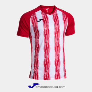 JOMA INTER V Red White White Short Sleeve Team Jersey JOMA INTER V Red White White Short Sleeve Team Jersey