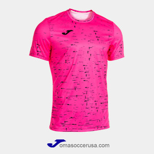 JOMA PRO TEAM Pink Black Short Sleeve Team Jersey JOMA PRO TEAM Pink Black Short Sleeve Team Jersey