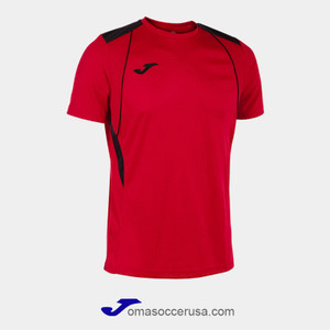 JOMA CHAMPIONSHIP VII Red Black Short Sleeve Team Jersey JOMA CHAMPIONSHIP VII Red Black Short Sleeve Team Jersey
