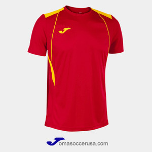 JOMA CHAMPIONSHIP VII Red Yellow Short Sleeve Team Jersey JOMA CHAMPIONSHIP VII Red Yellow Short Sleeve Team Jersey