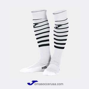 JOMA PREMIER II Team Socks White with Black Stripes JOMA PREMIER II Team Socks White with Black Stripes
