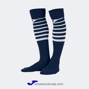 JOMA PREMIER II Team Socks Navy Blue with White Stripes JOMA PREMIER II Team Socks Navy Blue with White Stripes