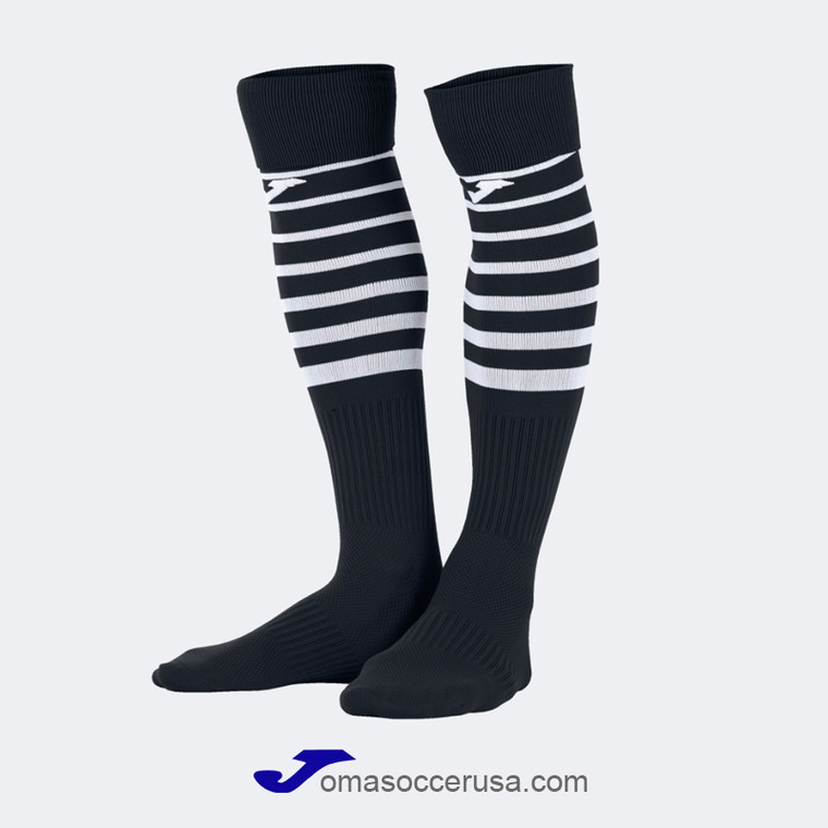 JOMA PREMIER II Team Socks Black with White Stripes