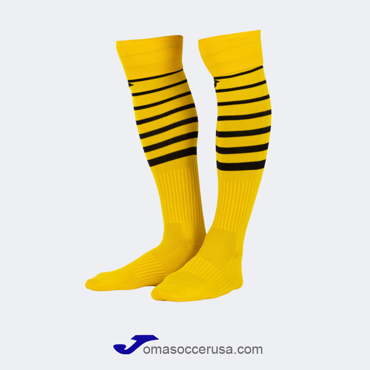 JOMA PREMIER II Team Socks Yellow with Black Stripes JOMA PREMIER II Team Socks Yellow with Black Stripes