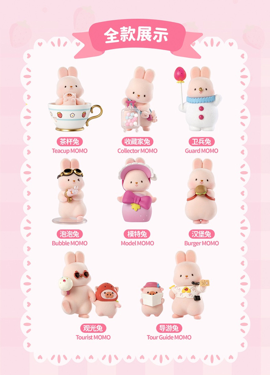 Momo Bunny Strawberry Town Series Blind Box - myplasticheart