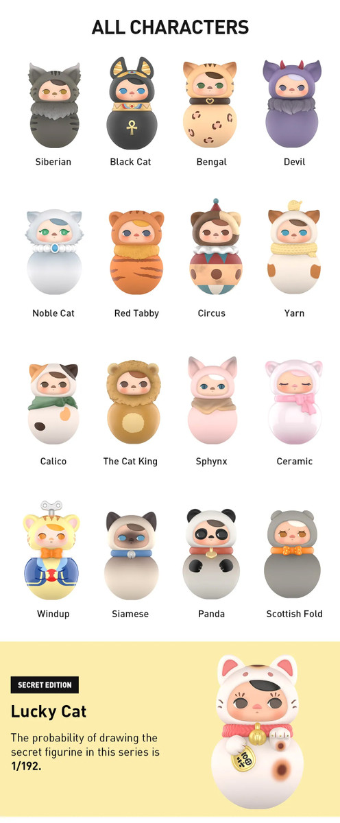 Pucky Roly-Poly Kitty Series Blind Box - myplasticheart