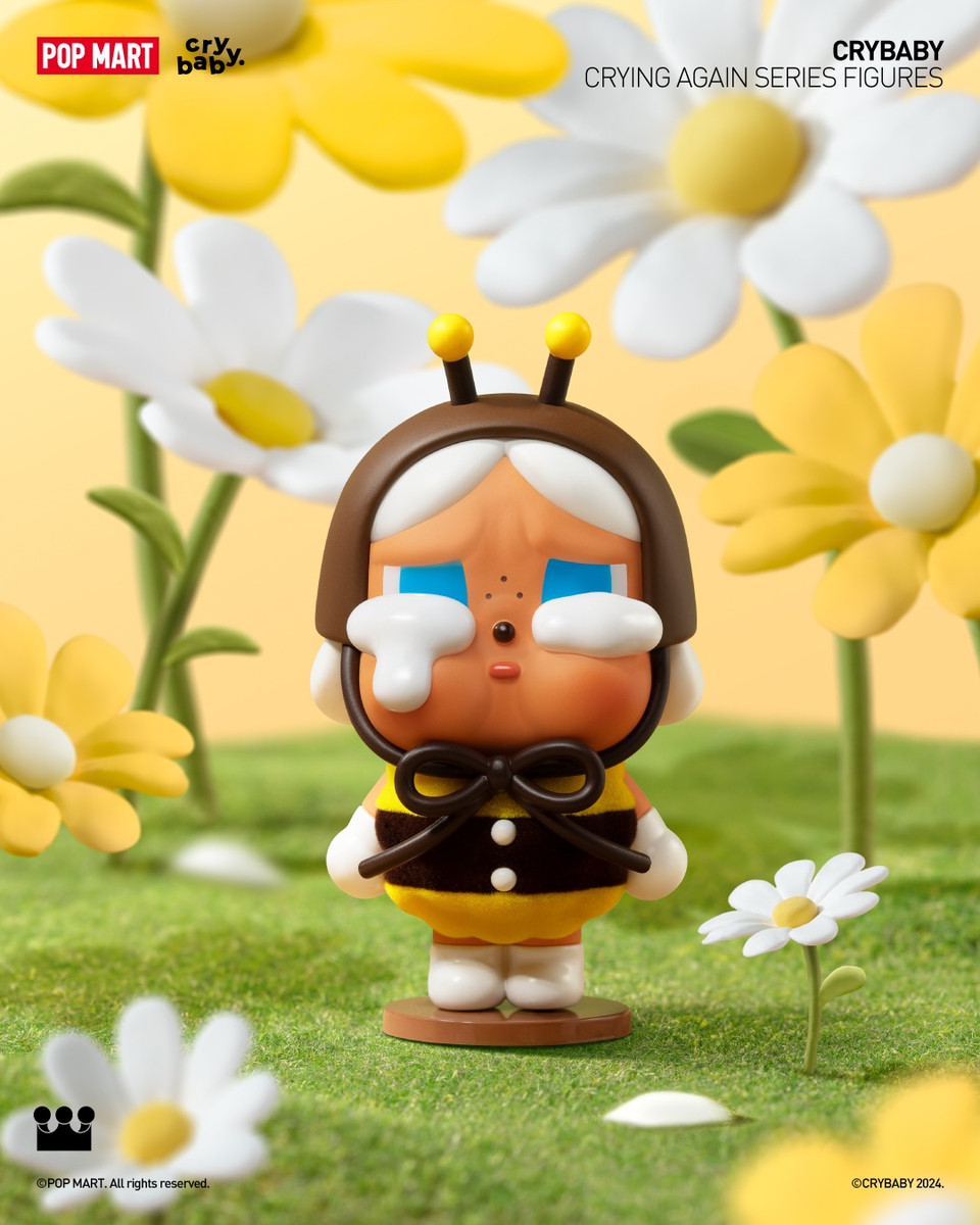 ★人気★ Pop Mart Crybaby Crying Again Flower Opened Case Pop Mart CryBaby Crying Again Series I'll Bring You A Flower