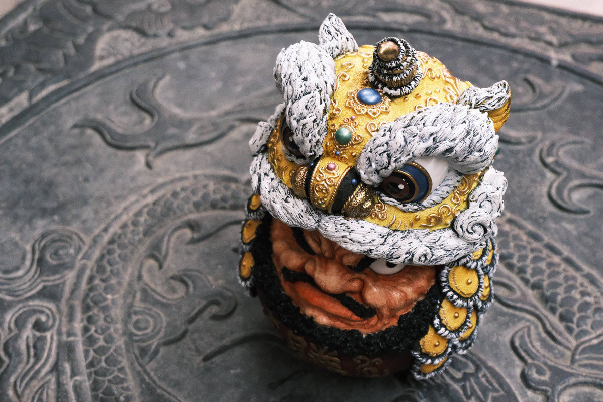 Daruma Doll Lion Dance Yellow PRE-ORDER SHIPS Q2 2025
