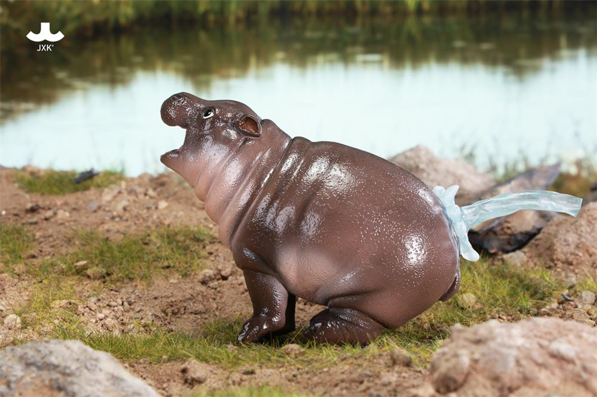 ‪ HIPPOさま ❶ ‪ Hippo, Poseable, Hippopotamus, Plastic Toy Animal, Kids Gift