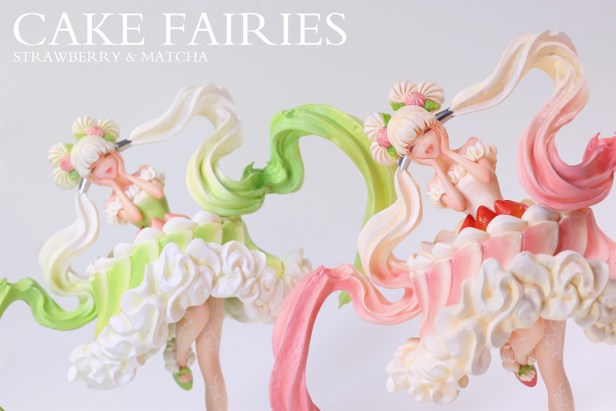 Cake Fairies Strawberry　ガレージキット　塗装済フィギュア WeArtDoing Cake Fairies Strawberry Ver Dessert Decor Figure by