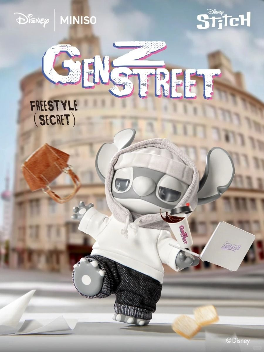 Stitch Gen Z Street Vinyl Face Plush Keychain Blind Box