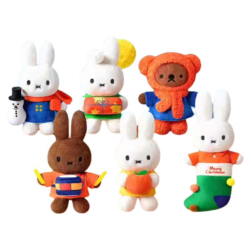 Miffy Winter Series Plush Keychain Blind Box - myplasticheart