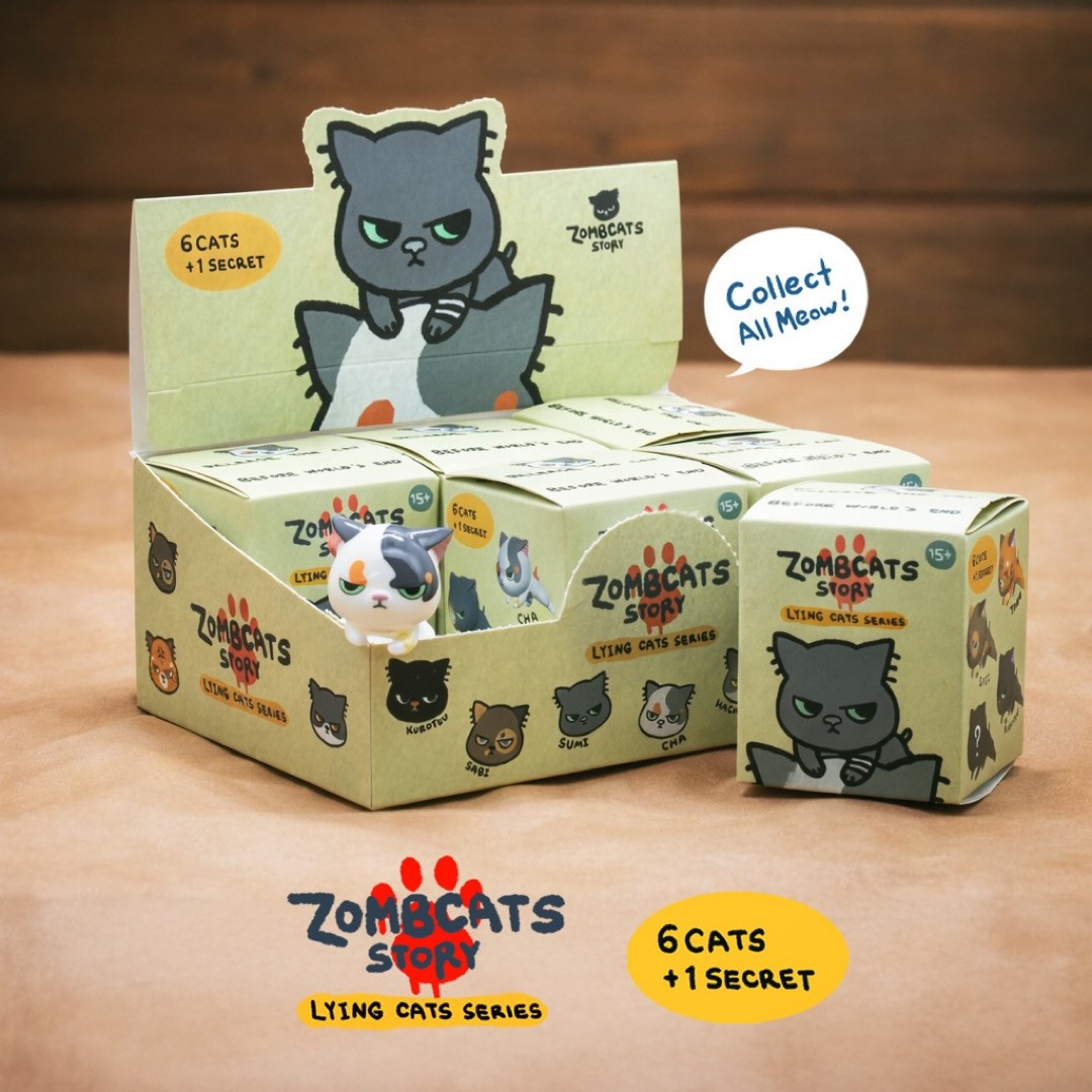 Zombcats Story Lying Cats Series Blind Box by Morimei - myplasticheart