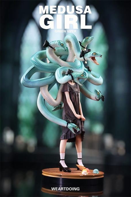よっちゃん Neo. Medusa Spinelessneo.magali Medusa Girl Green Viper PRE-ORDER SHIPS Q4 2026 - myplasticheart