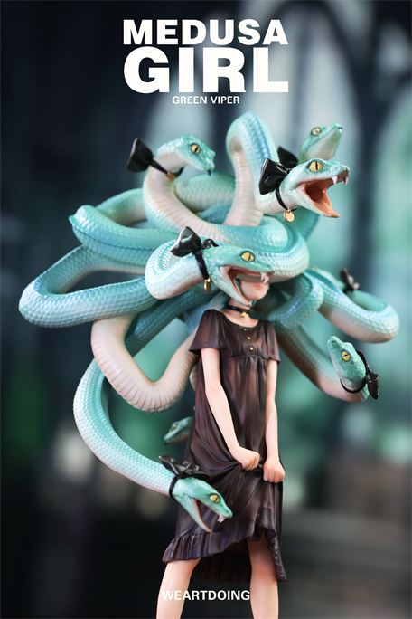 よっちゃん Neo. Medusa Spinelessneo.magali Medusa Girl Green Viper PRE-ORDER SHIPS Q4 2026 - myplasticheart