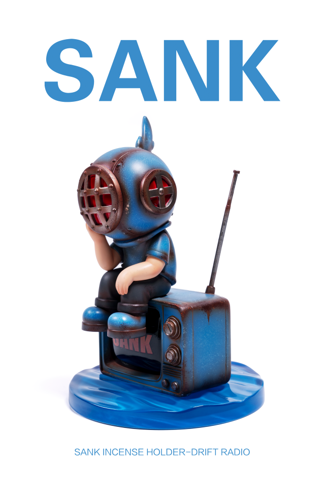 SANK Incense Holder Drift Radio Blues by Sank Toys PRE-ORDER SHIPS