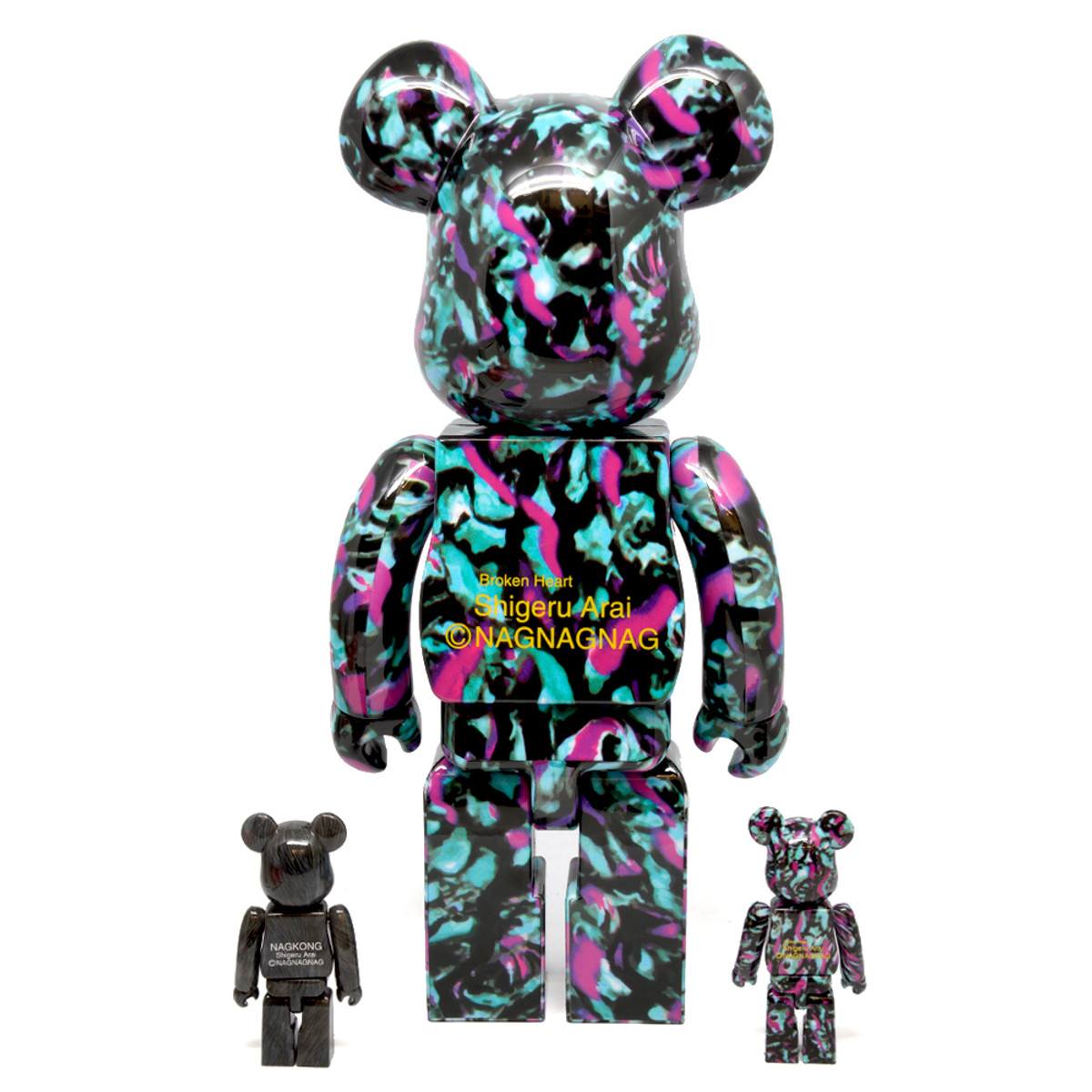 Be@rbrick 400% and 100% : NAGNAGNAG YOTSUME 2 Set of 3 - myplasticheart