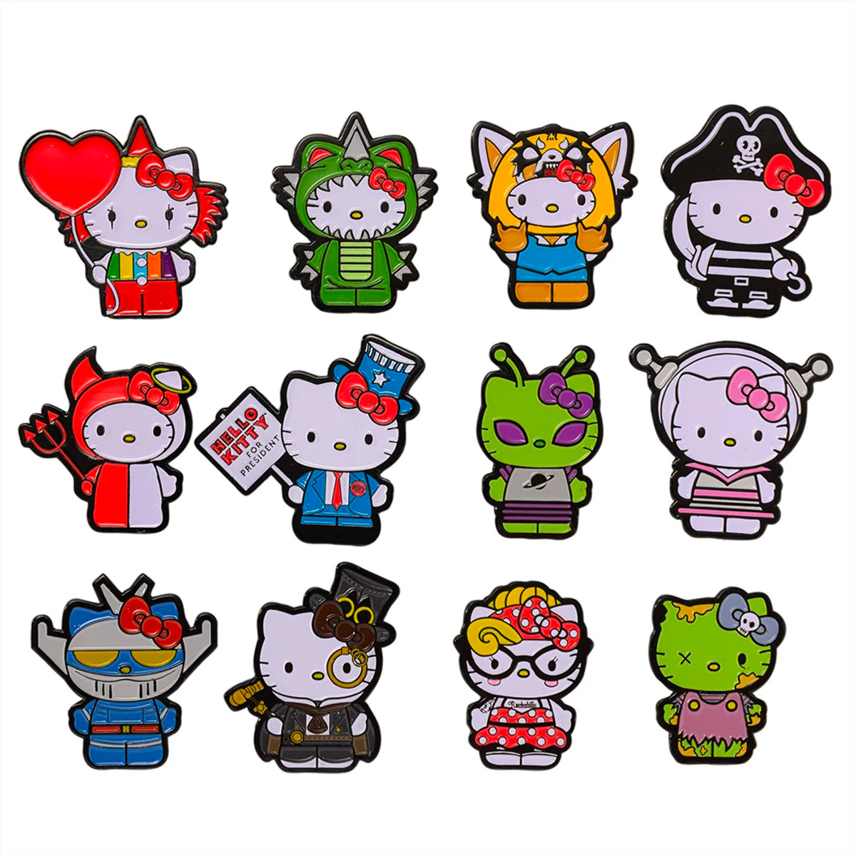 Hello Kitty Chinese Zodiac Enamel Pin Series Window Box - myplasticheart