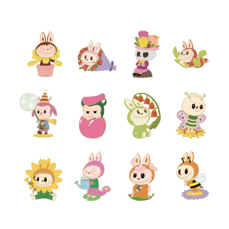 The Monsters Flower Elves Metal Badge Blind Box - myplasticheart