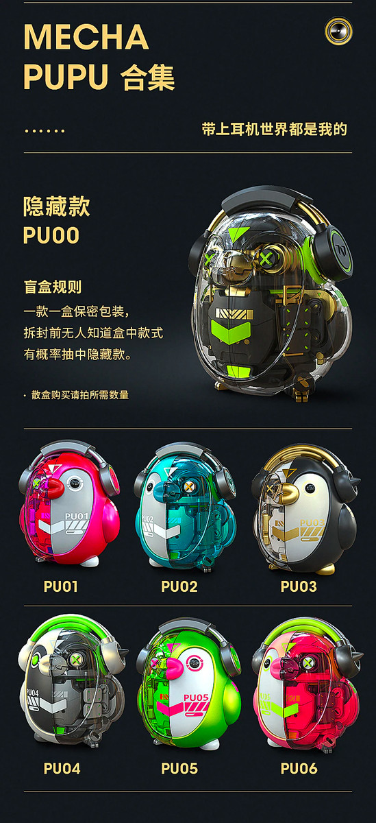 Mecha Pupu Series Blind Box - myplasticheart