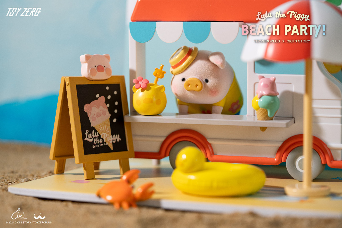 Lulu the Piggy Ice Cream Van Premium Set - myplasticheart
