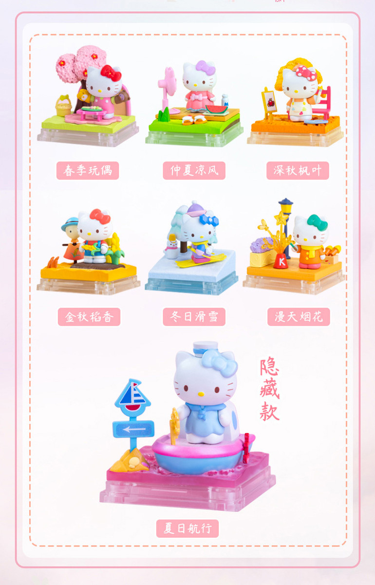 希少　レア　Hello kitty family セット Hello Kitty Four Seasons Blind Box - myplasticheart