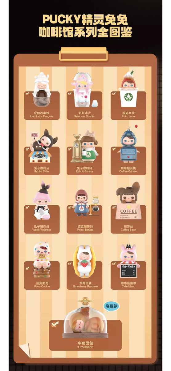 Pucky Rabbit Cafe Series Blind Box - myplasticheart