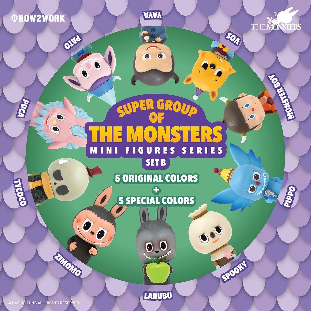 Super Group of The Monsters Set B Blind Box by Kasing Lung