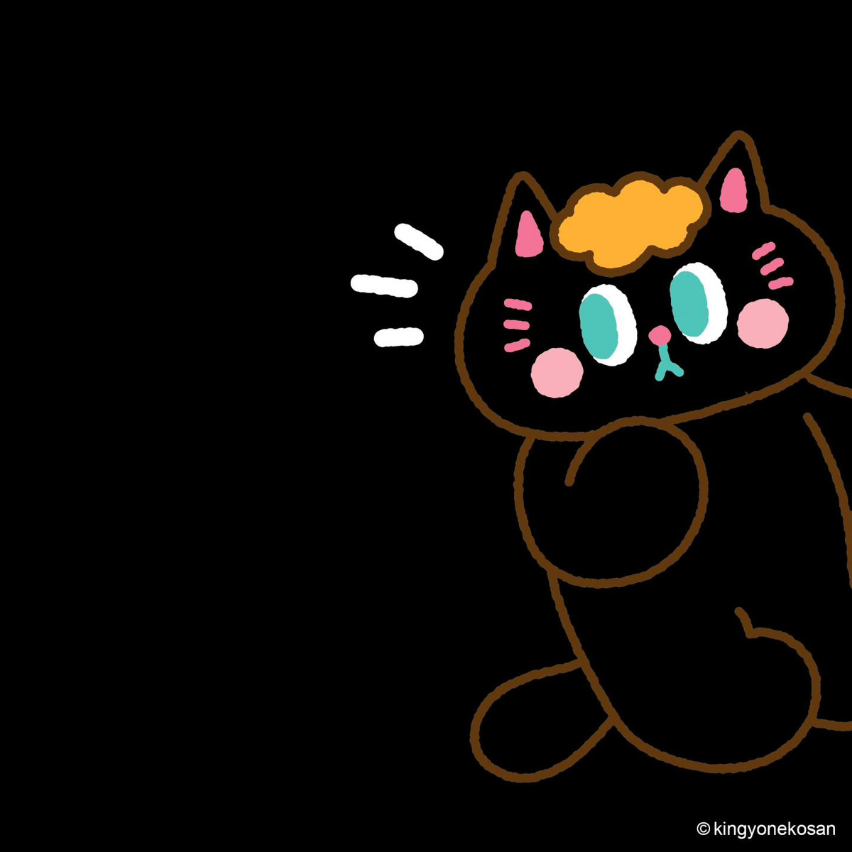 Kiyo Neko Black by Helen Tam - myplasticheart