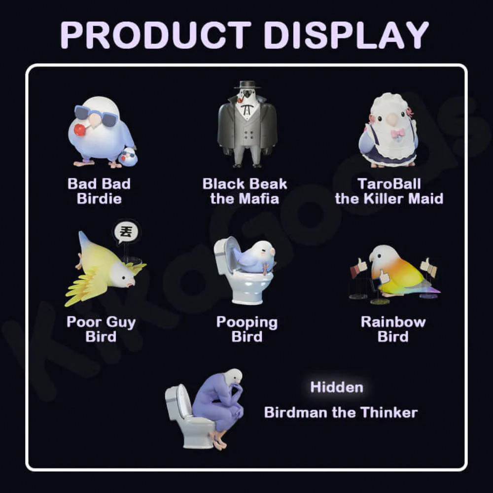 Bad Bad Birdie Lovebird Series - myplasticheart